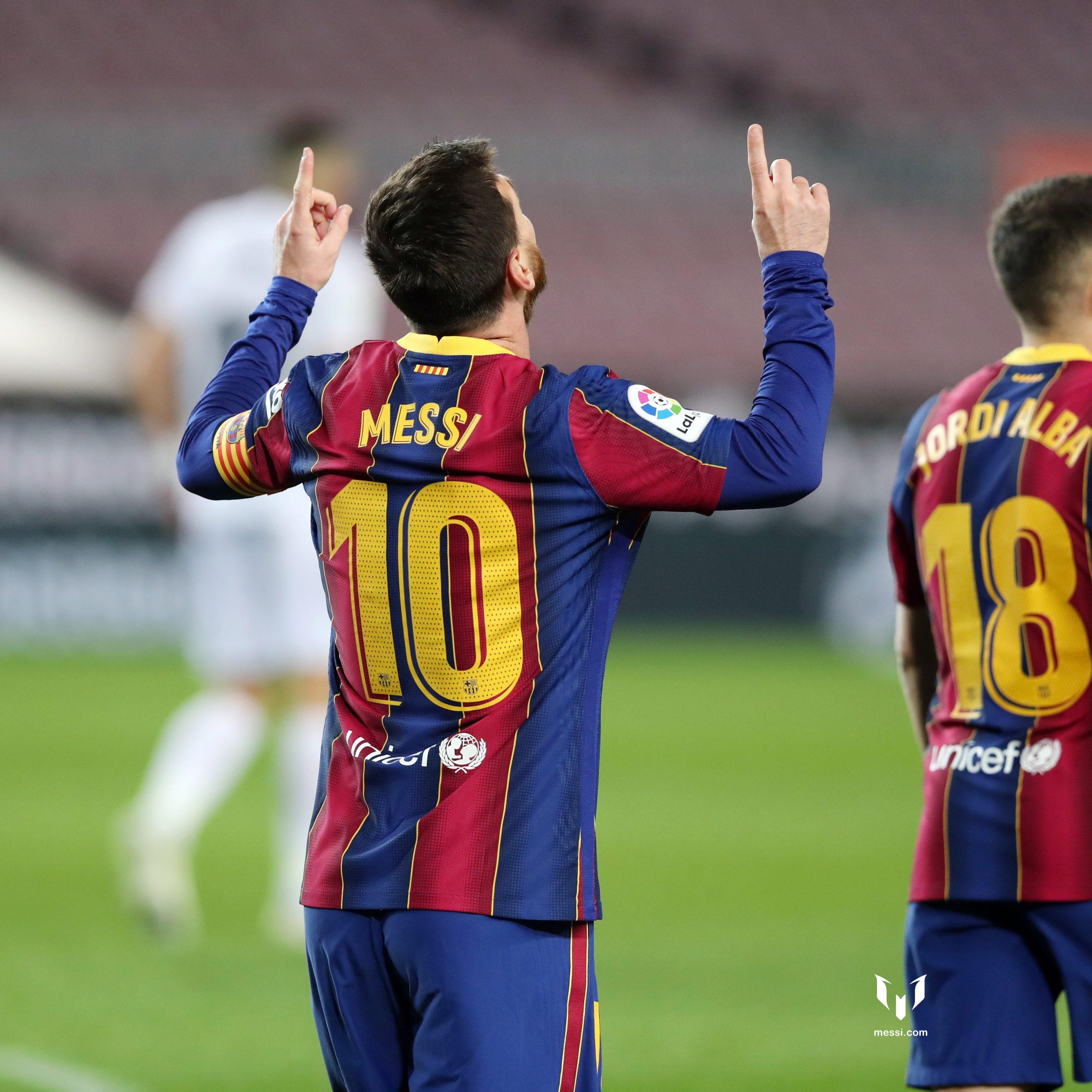 Messi con la 10 del Barcelona
