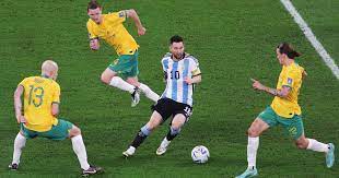 Imagen de Leo en el partido contra Australia