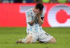 Imagen de Leo cuando termino la final de la copa america